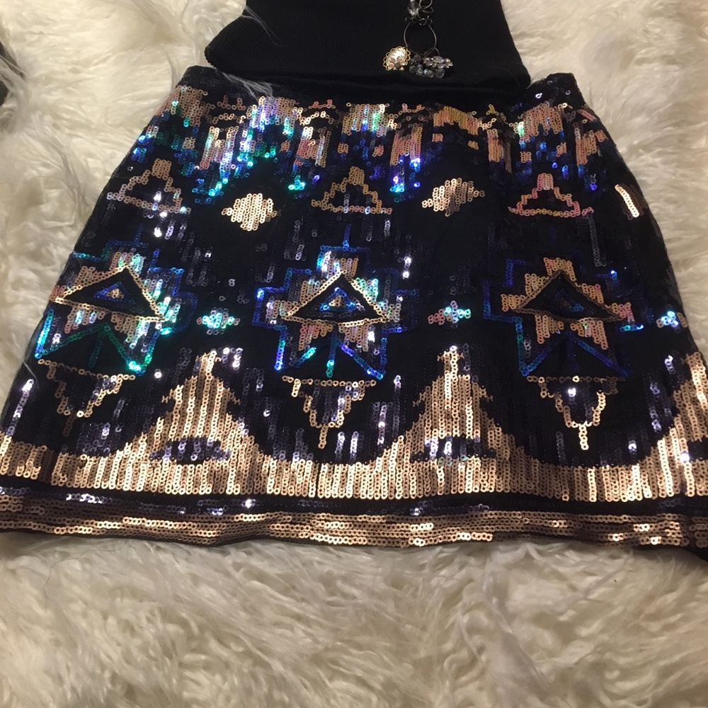 Marineblu small gorgeous sequin mini skirt